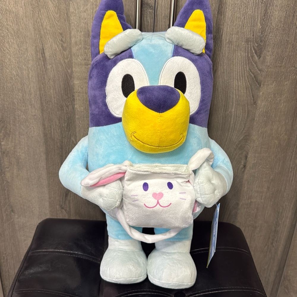 New Large Bluey With An Bunny Rabbit Basket Walmart Plush Greeter With Tag